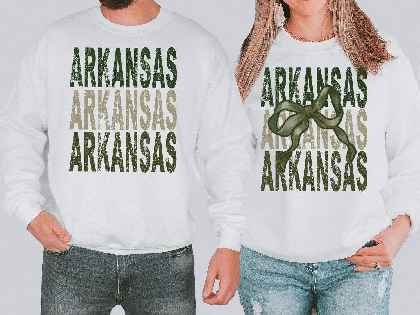 Arkansas Repeat Camo Green Bow Digital Download