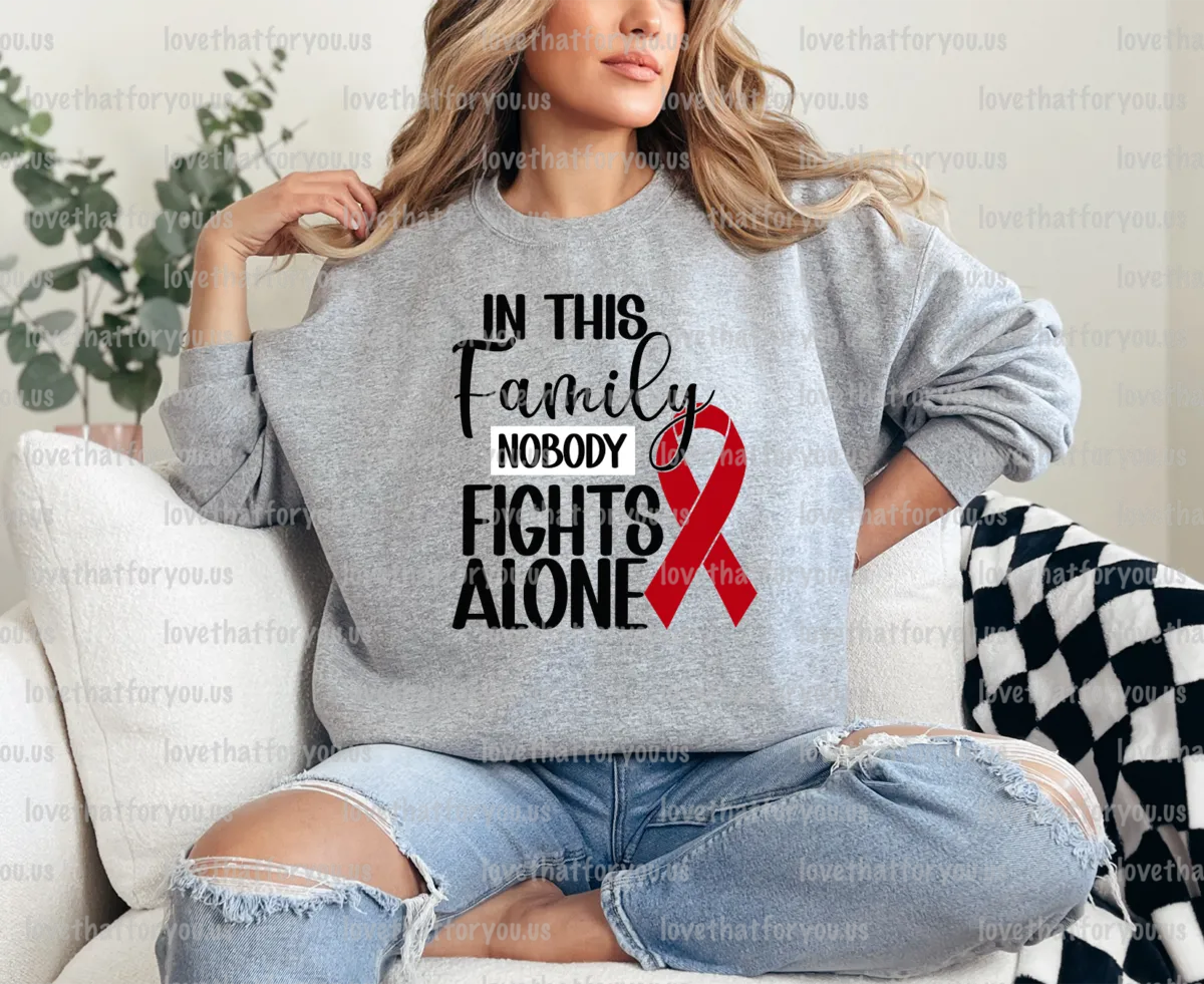 Red Ribbon In this Family No One Fights Alone Digital Download