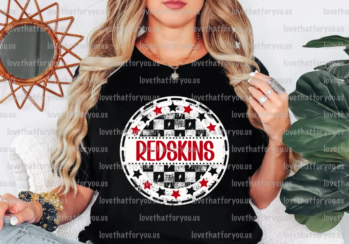 Redskins Checker Star Circle Digital Download