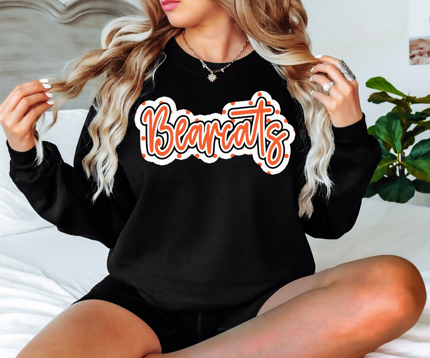 Bearcats Outline Polka Dot Digital Download