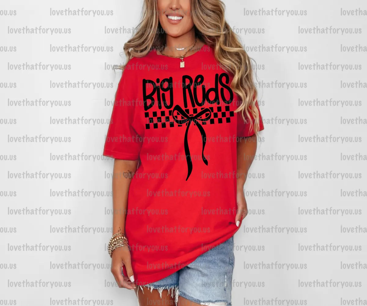 Big Reds Simple Bow PNG Digital Download