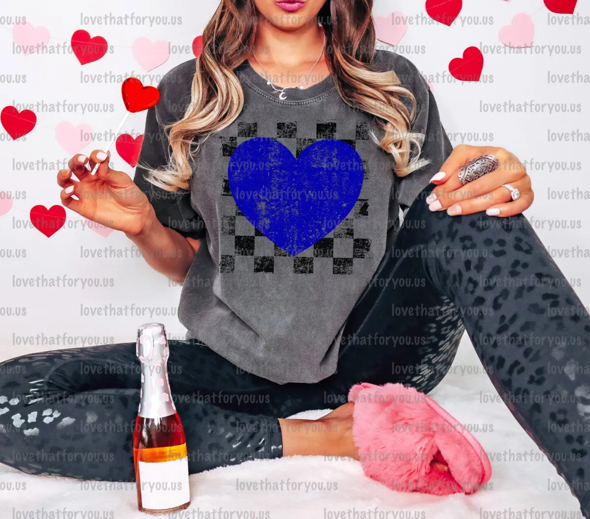 Black Blue Heart Digital Download