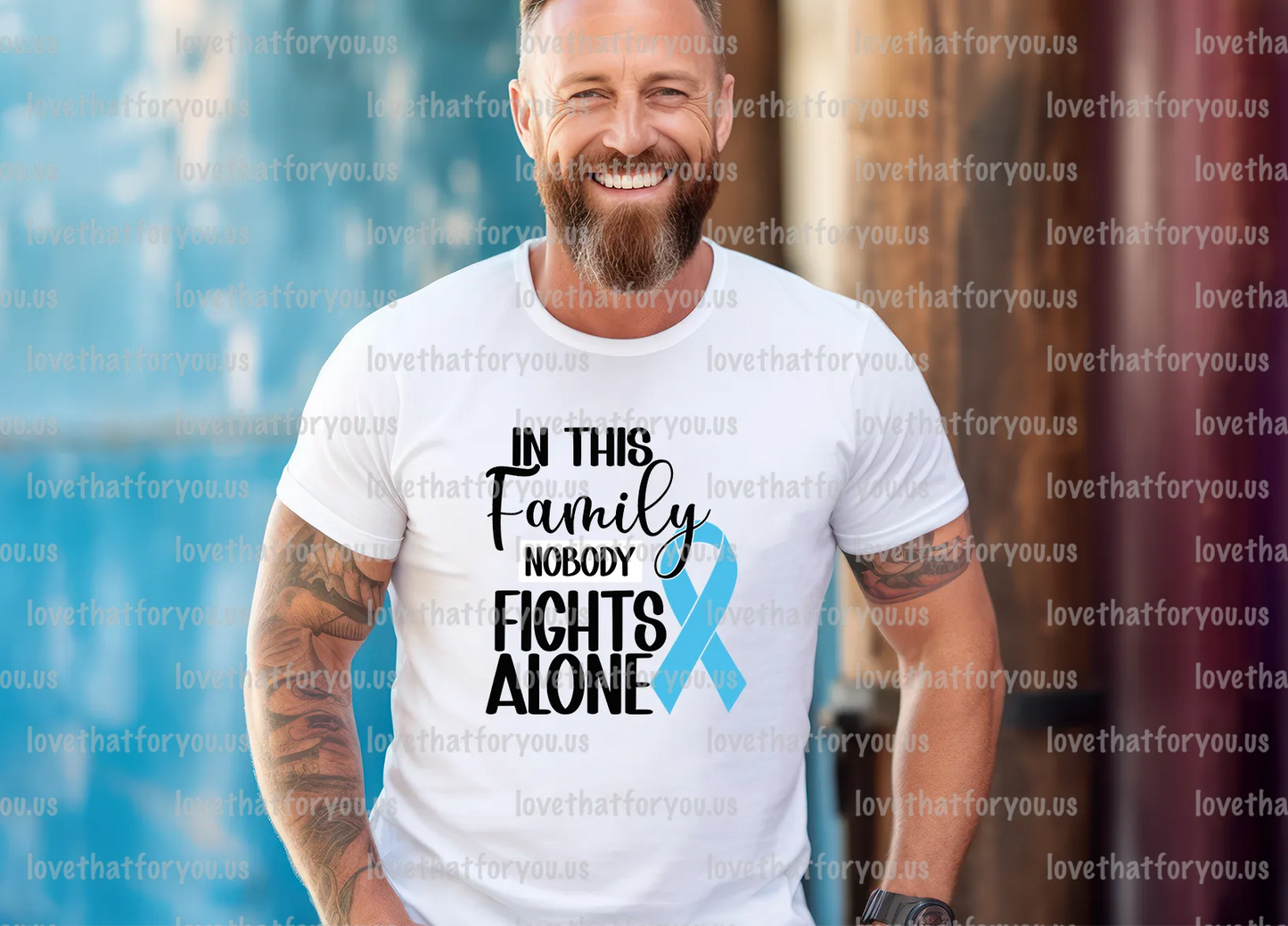 Blue Ribbon In this Family No One Fights Alone Digital Download