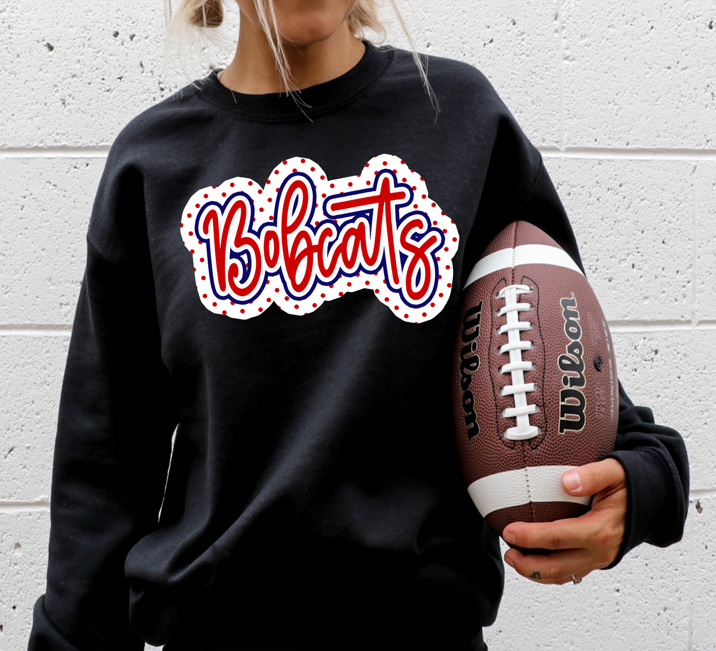 Bobcats Outline Polka Dot Digital Download