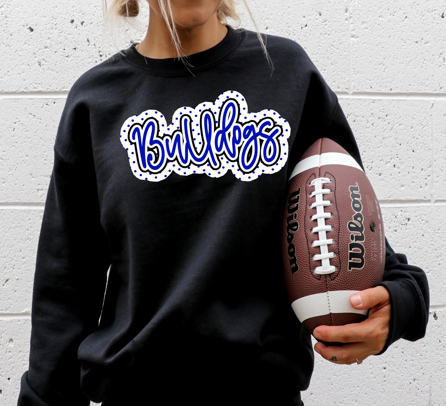 Bulldogs Outline Polka Dot Digital Download