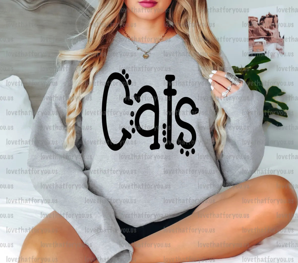 Cats Dotted Doodle PNG Digital Download