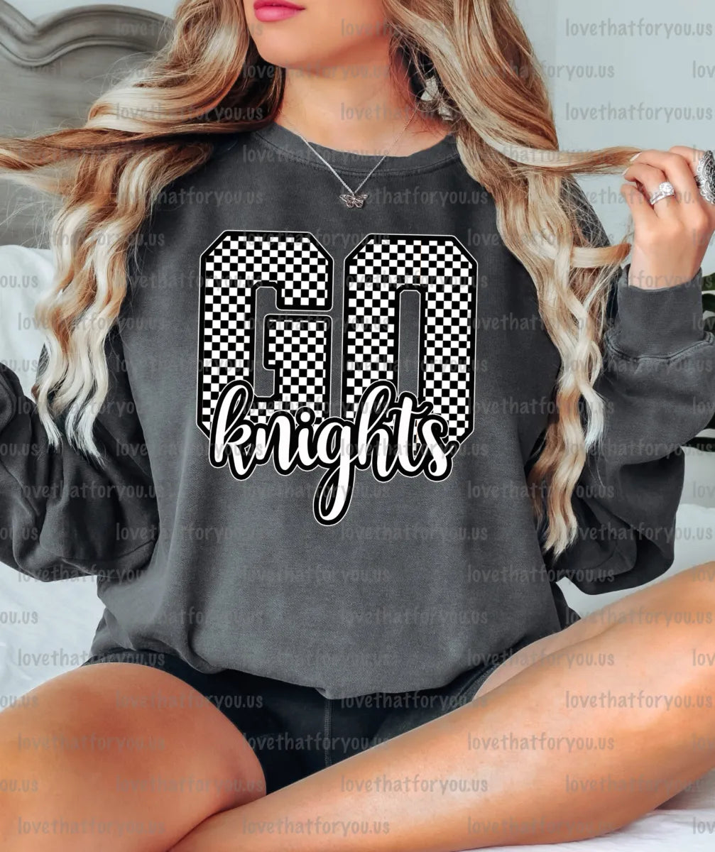Go Knights Checker PNG Digital Download