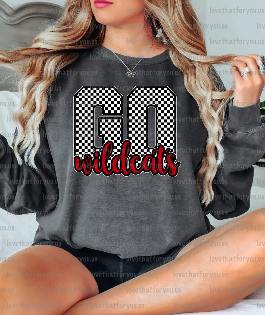 Go Wildcats Checker PNG Digital Download