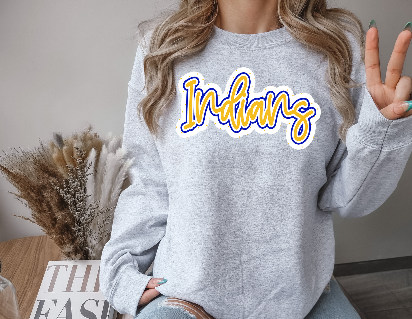 Indians Outline Polka Dot Digital Download