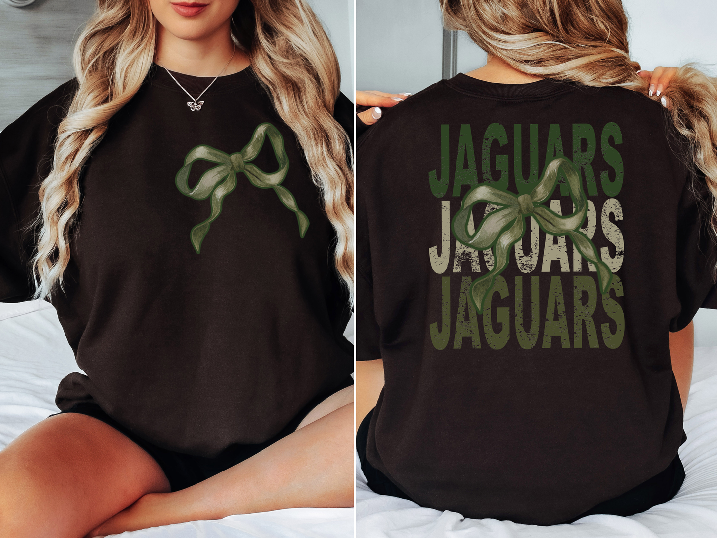 Jaguars Repeat Camo Green Bow Digital Download
