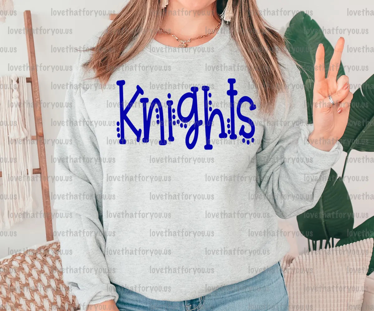 Knights Dotted Doodle Digital Download