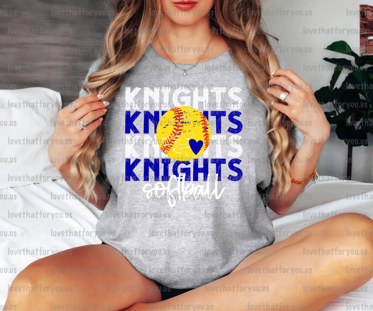 Knights Softball Repeating Digital Download