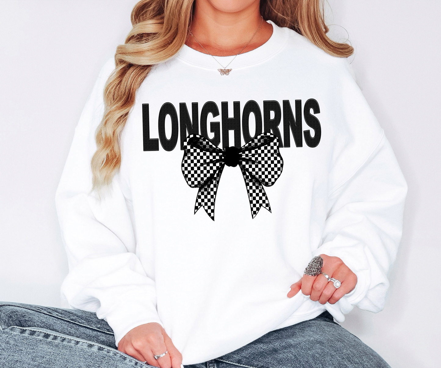 Longhorns Coquette Checker Bow Digital Download