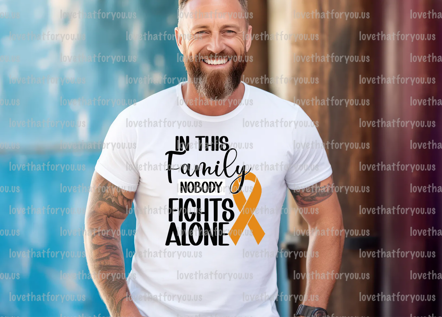 Orange Ribbon In this Family No One Fights Alone Digital Download