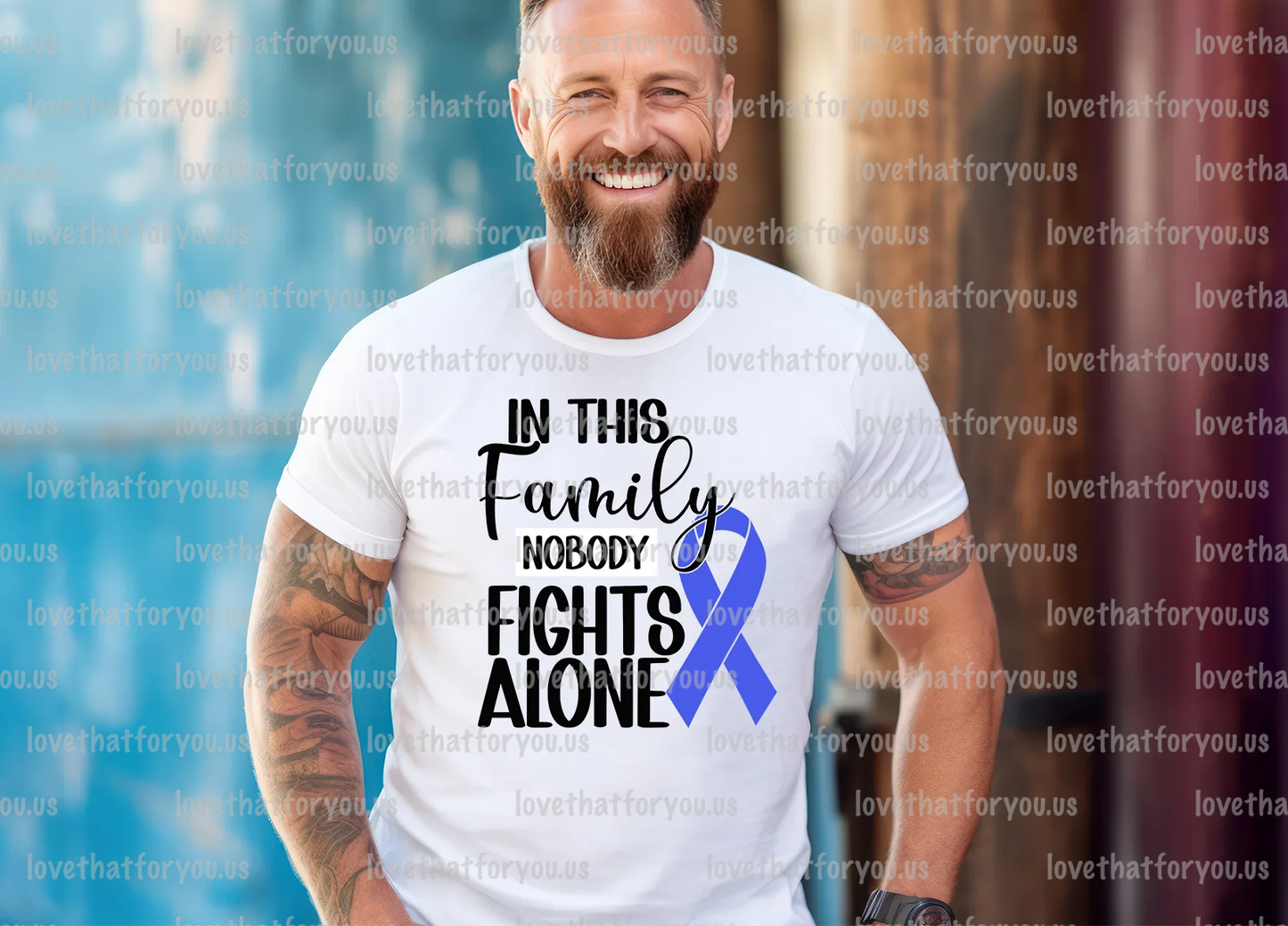 Purple Ribbon In this Family No One Fights Alone Digital Download