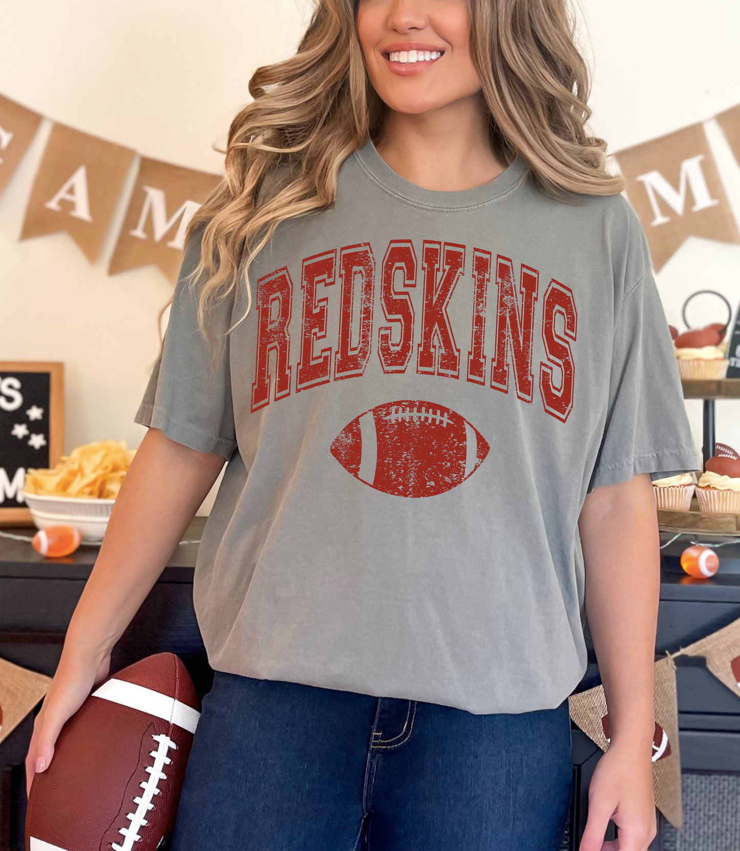 Arch Redskins Football Distressed PNG Digital Download