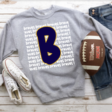 Braves Funky Repeat Navy-Gold/White Digital Download