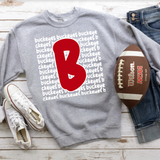Buckeyes Funky Repeat Red/White Digital Download
