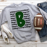 Bulldogs Funky Repeat Dark Green/Black Digital Download