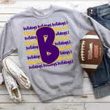 Bulldogs Funky Repeat Purple/Gold Digital Download