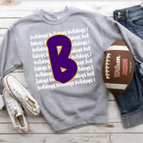 Bulldogs Funky Repeat Purple-Gold/White Digital Download