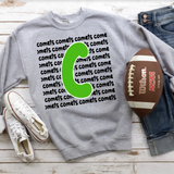 Comets Funky Repeat Kelly Green/Black Digital Download