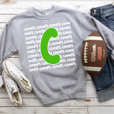 Comets Funky Repeat Kelly Green/White Digital Download