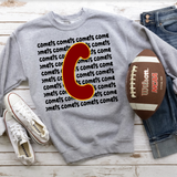 Comets Funky Repeat Maroon-Gold/Black Digital Download