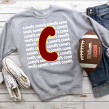 Comets Funky Repeat Maroon-Gold/White Digital Download