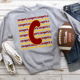 Cougars Funky Repeat Maroon/Gold Digital Download