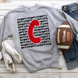 Cougars Funky Repeat Red/Black Digital Download