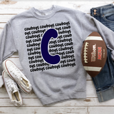 Cowboys Funky Repeat Navy/Black Digital Download