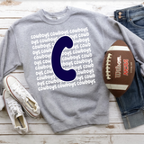 Cowboys Funky Repeat Navy/White Digital Download