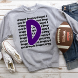 Dragons Funky Repeat Purple/Black Digital Download
