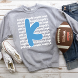 Knights Funky Repeat Columbia Blue/White Digital Download