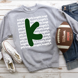 Knights Funky Repeat Dark Green/White Digital Download