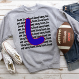 Lions Funky Repeat Royal Blue-Red/Black Digital Download