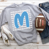 Mustangs Funky Repeat Columbia Blue/White Digital Download