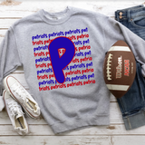 Patriots Funky Repeat Royal Blue/Red Digital Download