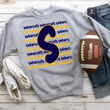 Sabercats Funky Repeat Navy/Gold Digital Download