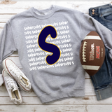Sabercubs Funky Repeat Navy-Gold/White Digital Download