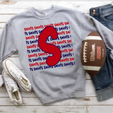 Saints Funky Repeat Red/Navy Digital Download