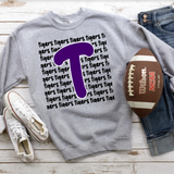 Tigers Funky Repeat Purple/Black Digital Download