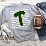 Trojans Funky Repeat Dark Green-Gold/White Digital Download