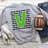 Vikings Funky Repeat Kelly Green/Black Digital Download