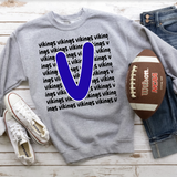Vikings Funky Repeat Royal Blue/Black Digital Download