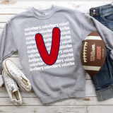 Volunteers Funky Repeat Red-Navy/White Digital Download