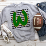 Wildcats Funky Repeat Green-Rusty Gold/Black Digital Download