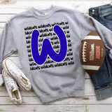 Wildcats Funky Repeat Royal Blue/Black Digital Download