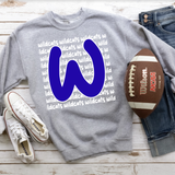 Wildcats Funky Repeat Royal Blue/White Digital Download